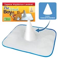 Tapete Higiênico Lavável para cães Pet Wash Boys com Poste | Tamanho Médio 60x80cm | Reutilizável
