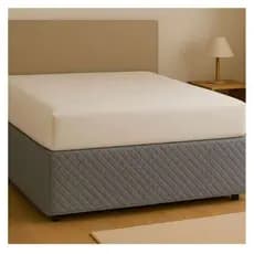 Saia Box Matelada Com Elástico Casal Cinza