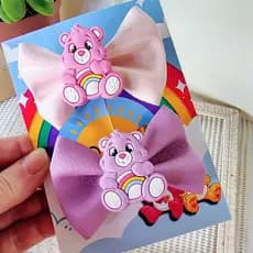 Laço de Cabelo Infantil Ursinhos Carinhosos Kit 2 ou 3 Laços Menina Acessório