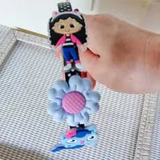 Tiara Infantil Gabby Inquebrável com Aplique Emborrachado Fofa para Meninas - Alta Qualidade