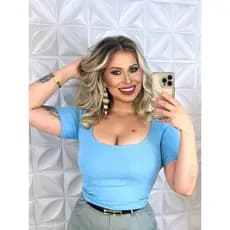 Blusa de Malha Ribana - Conforto e Estilo em Tamanho Único