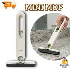 Mini Mop Portátil Limpeza Vidros Pia Cozinha Banheiro Ideal Casa Pequenos Espaços Prático Donas de Casa Uso Diário