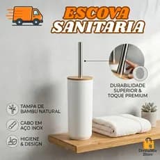 Kit Escova Sanitária  Para Limpeza do Vaso Sanitário Banheiro Casa e Uso Diário