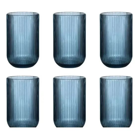 Jogo Copos Canelado Versalhes  Jogo Com 6 Peças 460 ml