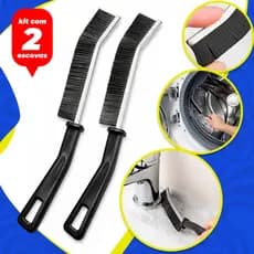 Kit 2/4 Escova Limpeza Multiuso Fina Cantos Frestas Difíceis Trilhos Detalhes Rejunte Banheiro