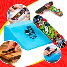 Kit Skate de Dedo Mini Fingerboard Profissional com Rampa Radical Brinquedo de Dedo