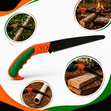 Serrote Podador De Galhos Profissional 270mm Poda Madeira Camping Uso Geral Lâmina Afiada de Metal