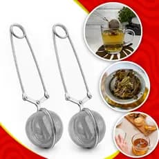 Infusor de Chá Aço Inox Malha Fina Reutilizável Filtro Coador Para Chás Ervas Natural