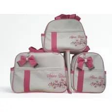kit de  Bolsa  Maternidade Luxo Personalizada. (4 Peças)