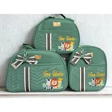 kit de bolsa Maternidade e Mochila Safari  e Borboleta  (3 Peças) personalizado