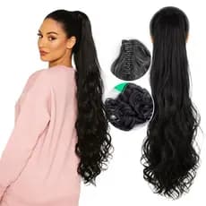 Aplique Rabo De Cavalo Na Piranha Liso A Pronta Entrega Fibra Orgânica