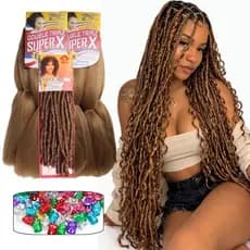 Kit Gypsy Tranças Afro 2 Jumbão 400g + 1 Nina 76g Softex Braids