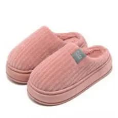 Chinelo Feminino liso canelado De Inverno Antiderrapante FlexíVel Quente De Inverno/PTF06-147