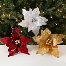 Enfeite natalino FLOR 30CM/35CM