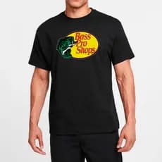 Camiseta Masculina Bass Pro Shops de Pesca Pescador Blusa 100% Algodão Tecido Premium