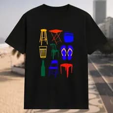 Camiseta Brasilidades Mesa Copo Cerveja Unissex 100% Algodão