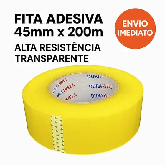 Fita Adesiva 45mm X 200metros Durex Transparente