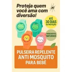 Kit Relogio Repelente Mosquito Led Infantil Sortidas