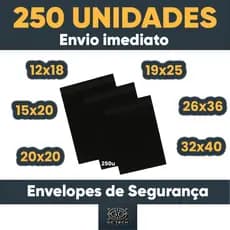 KIT 250 Envelopes de Segurança 12x18 15x20 19x25 20x20 26x36 32x40 - Envelopes para ecommerce