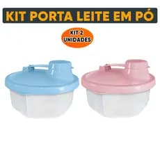 Kit 2 Porta Leite em Pó 3 Divisórias