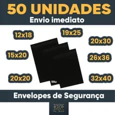 KIT 50 Envelopes de Segurança 12x18 15x20 19x25 20x20 20x30 26x36 32x40 - Envelopes para ecommerce