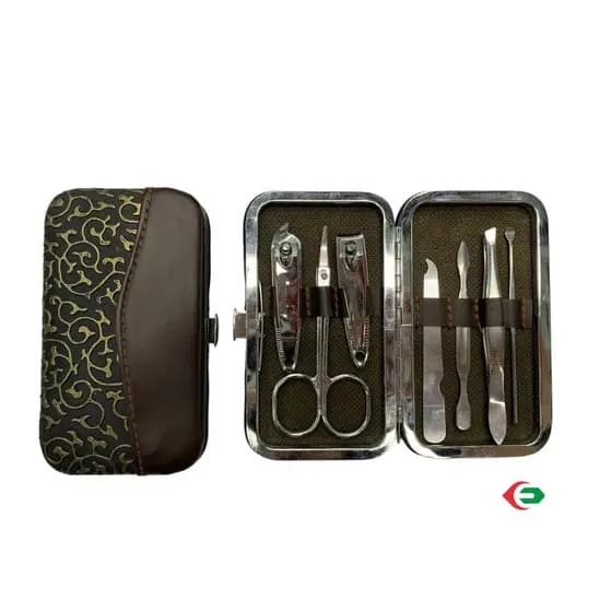 Kit Cortador De Unhas 7pcs Inox Manicure + Estojo