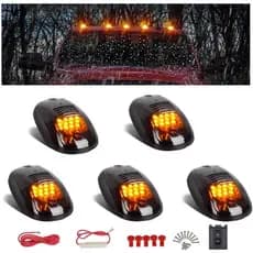 5 xTop Marcador De Teto Da Cabine LED Luzes Do Carro Com Lente Fumaça Preta Lâmpadas Sinalização Para Caminhão SUV