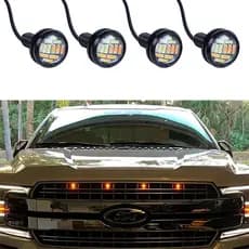 Luz De Grade Super LED Para Picape 2x1 Âmbar + Branco