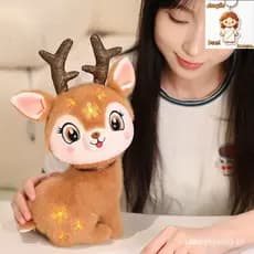 ​         Brinquedo de Pelúcia Rena Céu Estrelado de 40cm, Rena de Natal, Almofada Macia para Dormir, Presente