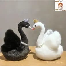 Bonito Desenho Animado Coroa Cisne Crianças Brinquedo De Pelúcia