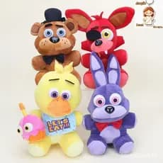 25cm Urso da Meia-Noite FNAF Boneco de Pelúcia Freddy Fox Chica Bonnie Brinquedo de Pelúcia Boneca Infantil