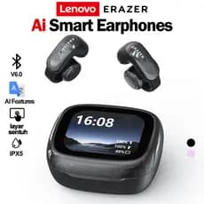 Lenovo ERAZER XF28 AI tradução fone de ouvido bluetooth V6.0 tela toque fone de ouvido esportivo sem fio bluetooth
