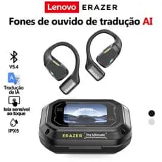 Lenovo ERAZER XP6 verdadeiro fone de ouvido sem fio bluetooth V5.4 AI tradução fone de ouvido bluetooth aberto pendurado