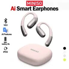 MINISO X28 AI tradução fone de ouvido sem fio Bluetooth V5.4 OWS TWS suporte tradução 134 idiomas estrangeiros IPX5