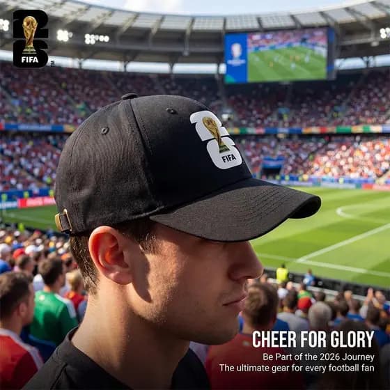Boné de beisebol FIFA Soft Cap, usando tecido de algodão respirável legal, três cores disponíveis, estilo moderno, forma