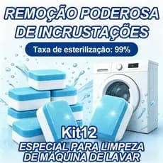 KIT 12 Solid Effervescent Tablet for Removing Stains，Washing Machine Tablet Cleaner