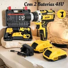 Furadeira Parafusadeira  48V 1/2 Bateria  3 funções de Elétrica Sem Fio Impacto Completo Acessórios