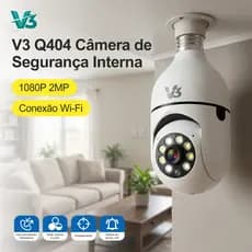 V3 Q404 Câmera Segurança Interna 1080P 2MP Com Microfone e Visão Noturna Bivolt