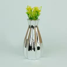 Vaso Decorativo em Cerâmica – Prata Luxo Home Decor Sala Decoração ENVIO IMEDIATO