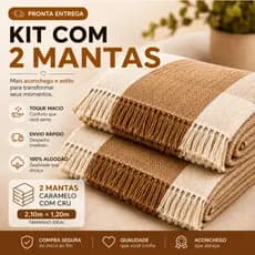 Kit manta pop Para Sofá Cama Grande Decorativa Protetora 2.10x1.20 Luxo direto da fabrica