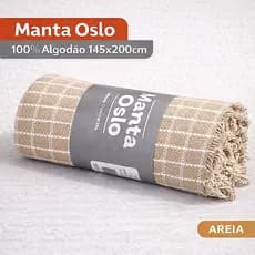 Manta Para Sofá ou Cama  Algodão Oslo 145x200 cm Luxo Cobertor Decorativo direto da fabrica