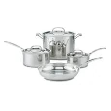 Jogo de Panelas Chefs Classic em Aço Inox para Indução 7 Peças Cuisinart - 77-7P1BR