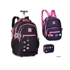 KIT MOCHILA CARRINHO ESCOLAR RB REBECCA BONBON ORIGINAL ESTUDAR ESCOLA FEMININO MENINA DIA A DIA