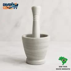 Pilão para Temperos e Caipirinha 100% Natural - Moedor de Alho e Especiarias - Envio Imediato Brasil