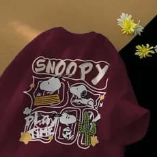Velsiss Snoopy print Camisetas femininas da moda Camiseta Unissex de alta qualidade Camiseta Fitness Feminina 1107