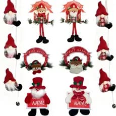 Pendente De Natal Enfeite Para Arvore Decoração Em Tecido Pelúcia
