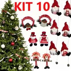 Kit Árvore Natal Completo Enfeites Decoração Decorada Cheia Acessórios de árvore de Natal