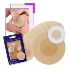 Kit 10 Adesivo Protetor de Mamilo Tapa Seios Fixa Firme Proteção Conforto e Discrição