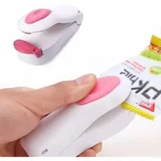 Mini Seladora de Saco Plástico Alimentos Embalagem com Imã de Geladeira Compacta á Pilhas