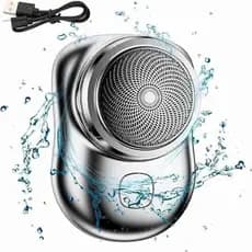 Mini Barbeador Elétrico Portátil de Bolso Profissional Indolor Recarregável Aparelho de Barbear